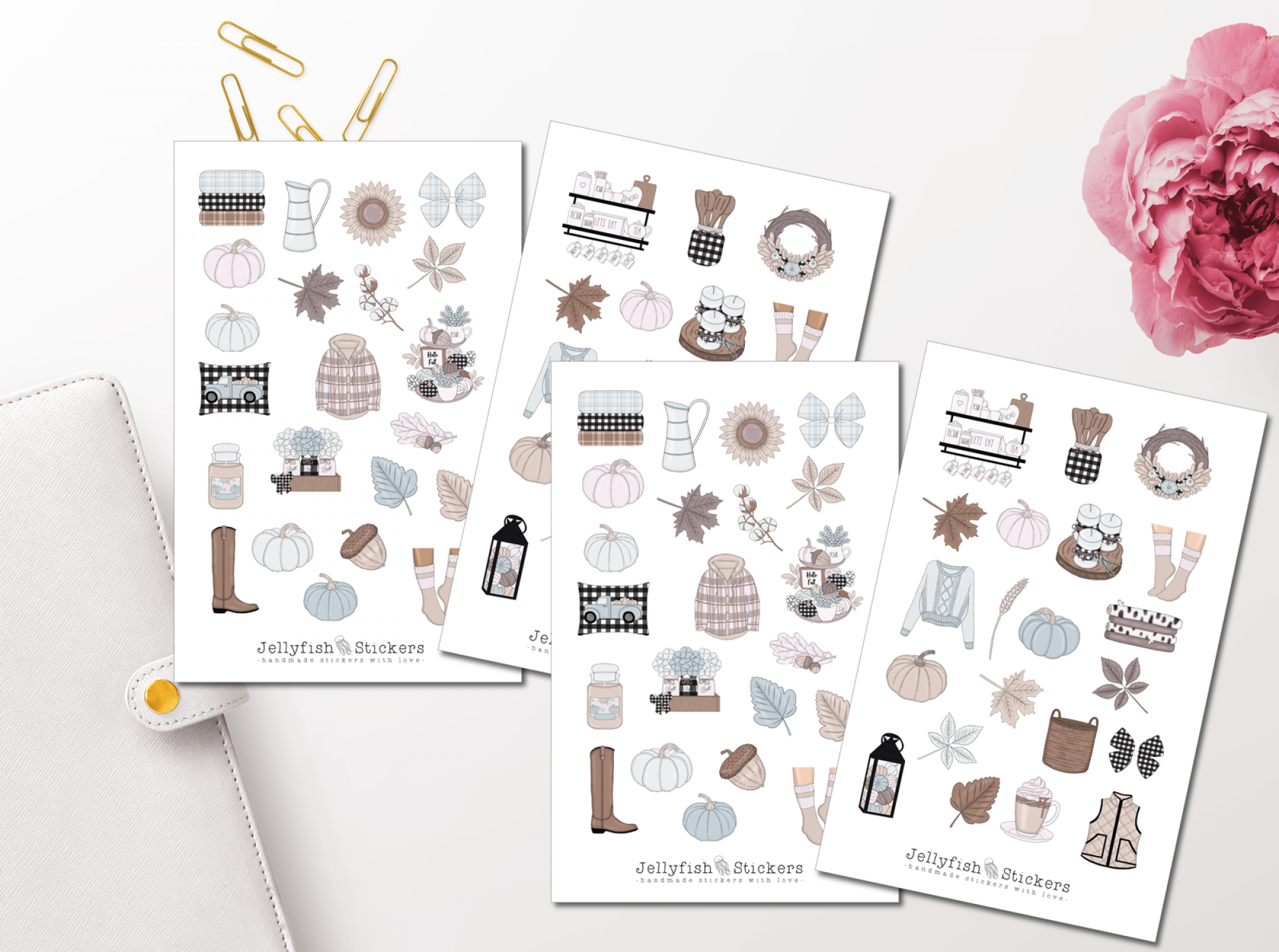 Mädchen Herbst Sticker Set